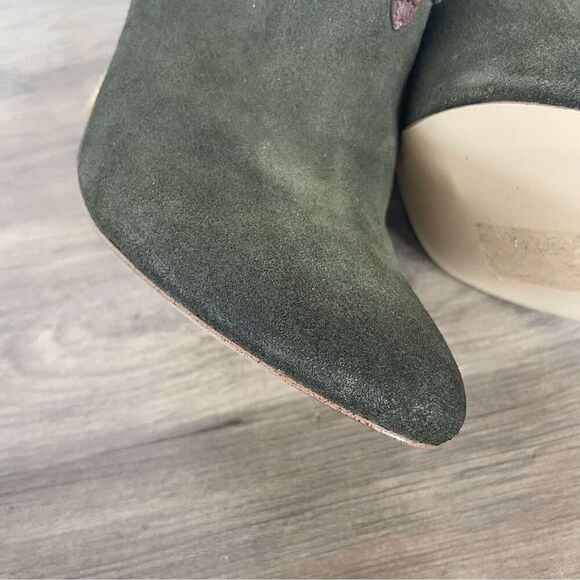 MATT Bernson Special Project Olive Green Suede Leather Ankle Boots Booties - Picture 10 of 15